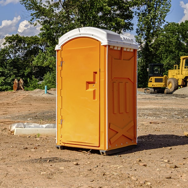 how often are the porta potties cleaned and serviced during a rental period in Fennimore